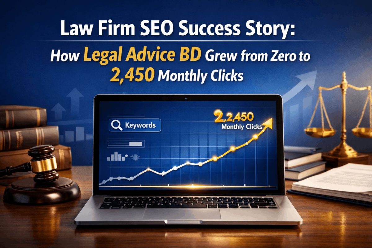 Law Firm SEO Success Story How Legal Advice BD Grew from Zero to 2,450 Monthly Clicks